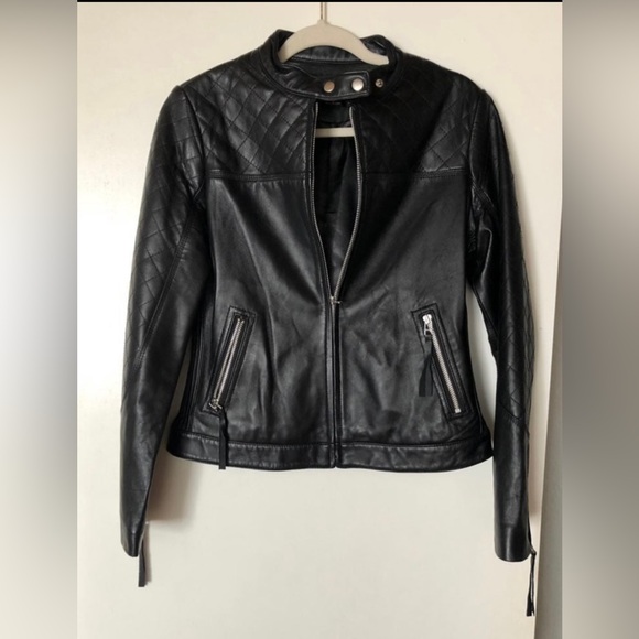 Moda International Jackets & Blazers - Victoria’s Secret Moda International genuine leather motorcycle jacket